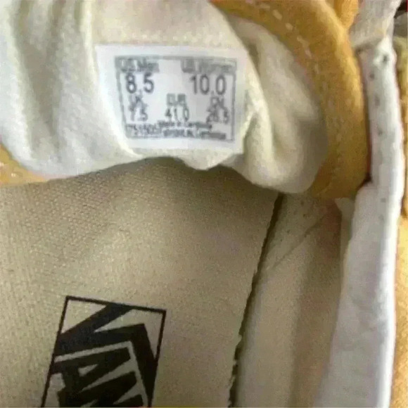 Vans Old Skool Unisex Sneakers Yellow Size 8.5 Men's / 10 Women's Skateboarding - Picture 9 of 10